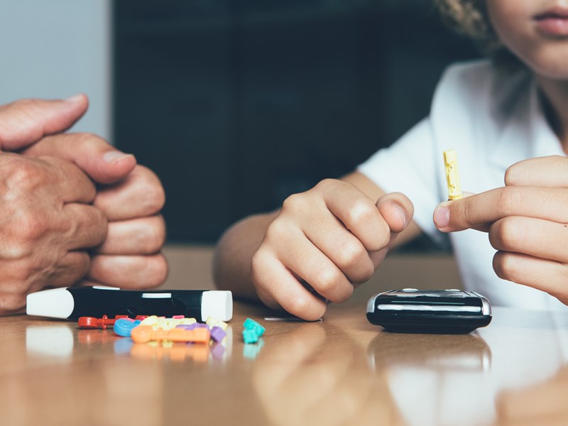 Medication lying on table
