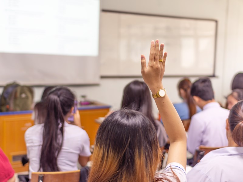 Group of children in classroom