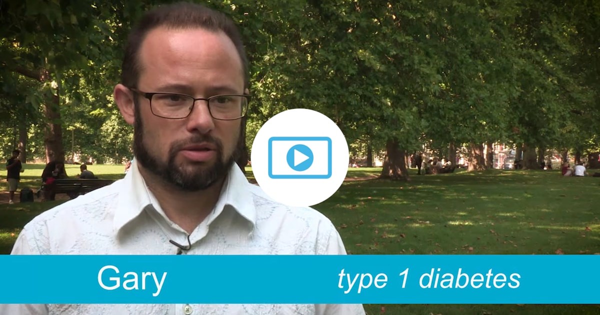 Gary, a type 1 patient, outdoors