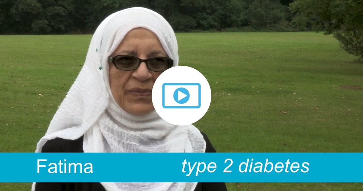 Fatima, a type 2 patient, outdoors
