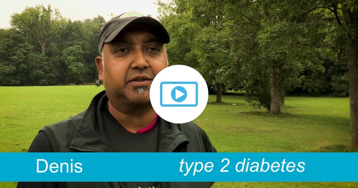 Denis, a type 2 patient, outdoors