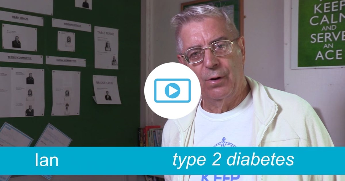Ian, a type 2 patient, indoors