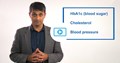 Video still man with HbA1c, cholesterol and blood pressure