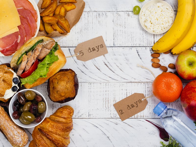 Range of different foods