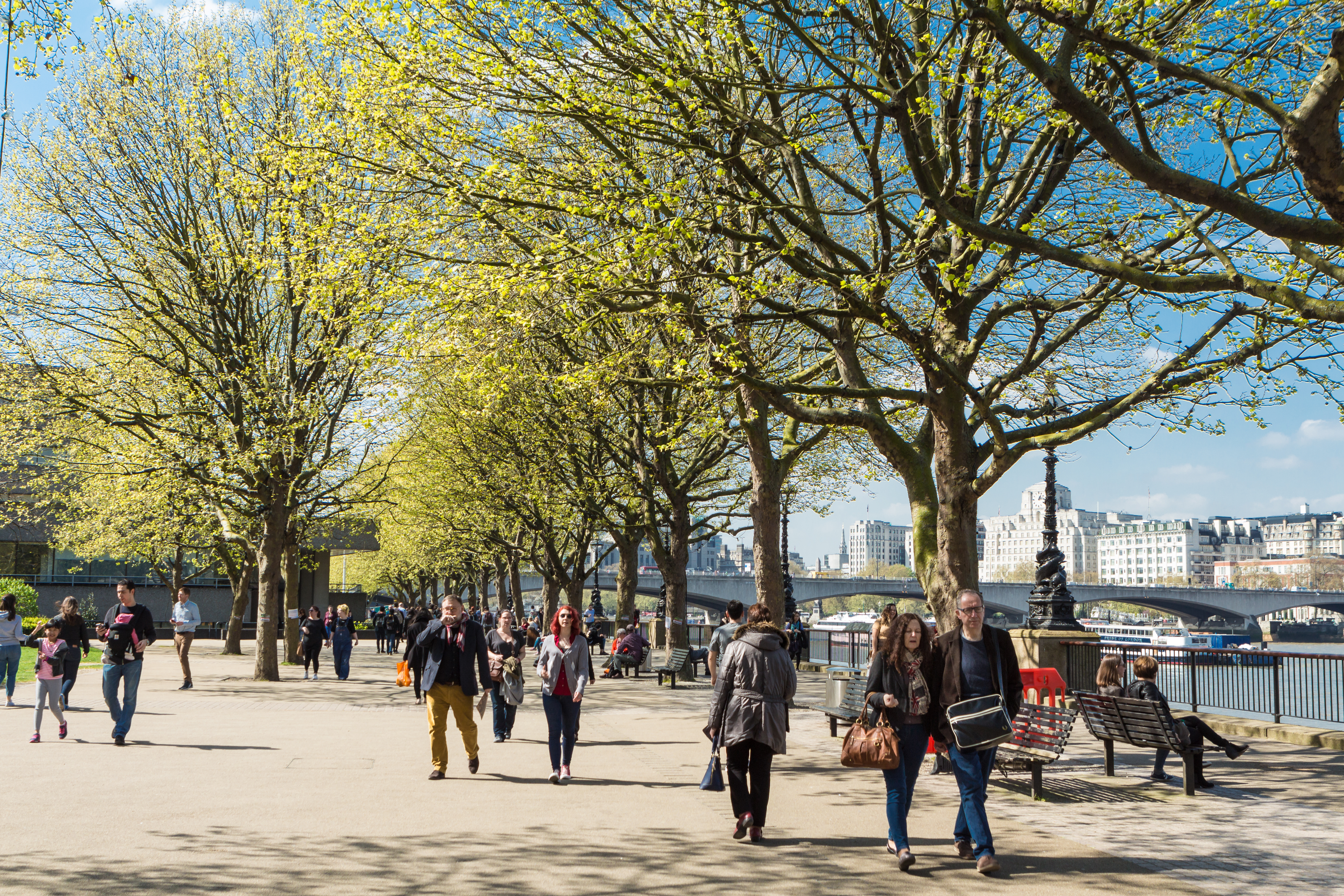 People walking outside