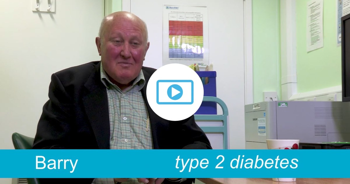 Barry, a type 2 diabetes patient, indoors
