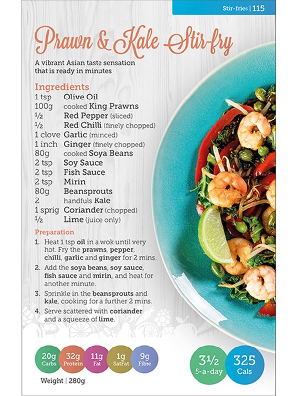 Prawn and kale stir fry