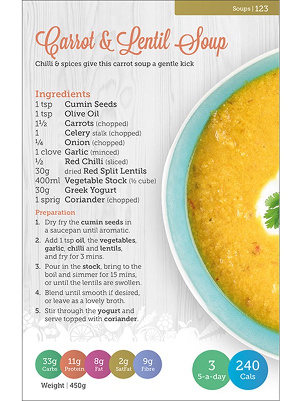 Carrot and lentil soup