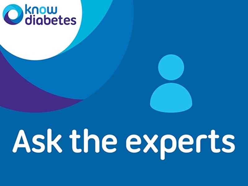 Ask the experts written on blue background
