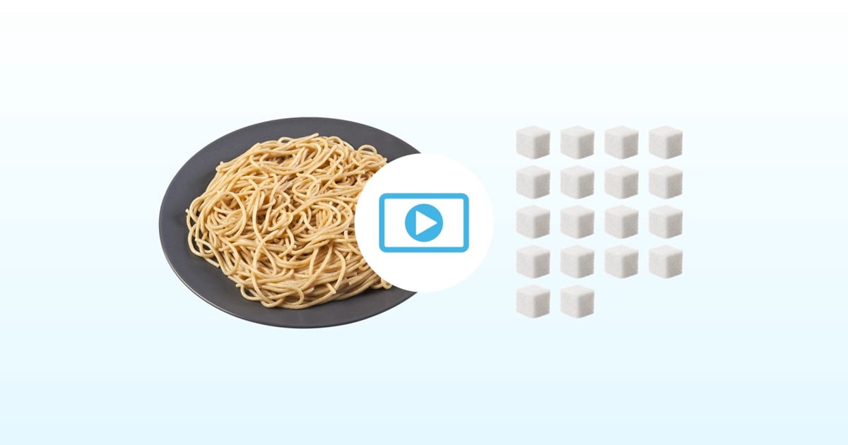 Picture of a large portion of spaghetti