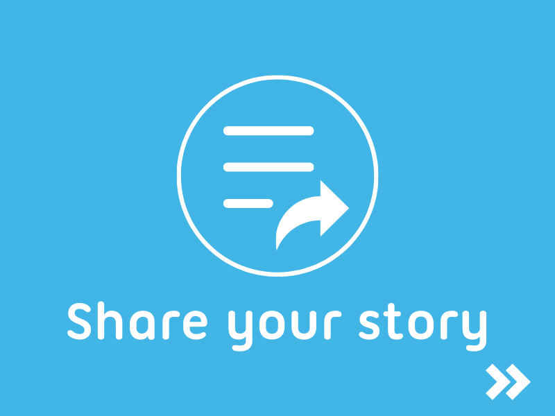 Share my story on blur background