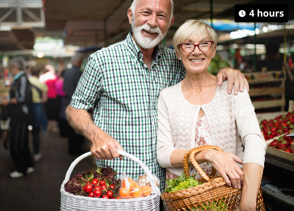 Vegetables and blood glucose meter