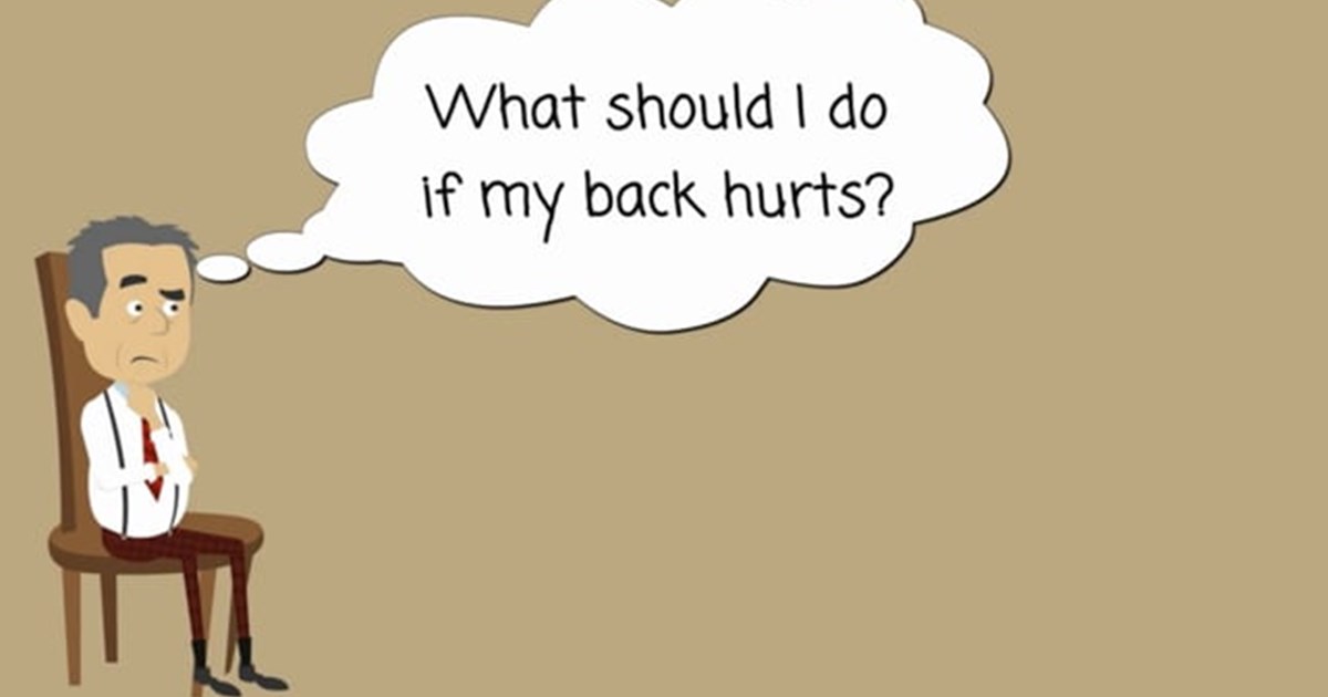 What should I do if my back hurts?