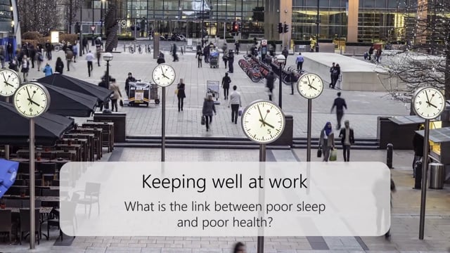 What is the link between poor sleep and poor health?