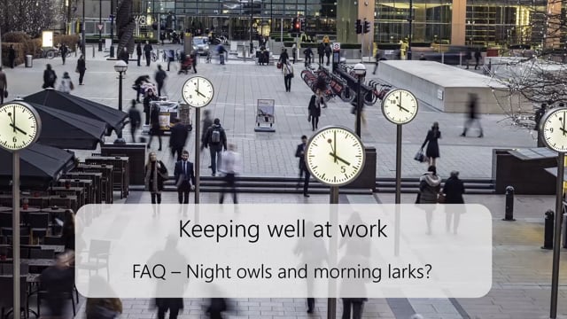 Are there really night owls and morning larks?