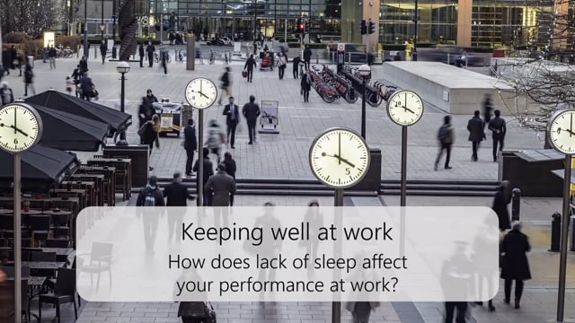 How does lack of sleep affect your performance at work?